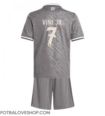 Real Madrid Vinicius Junior #7 Dětské Alternativní Dres 2024-25 Krátký Rukáv (+ trenýrky)